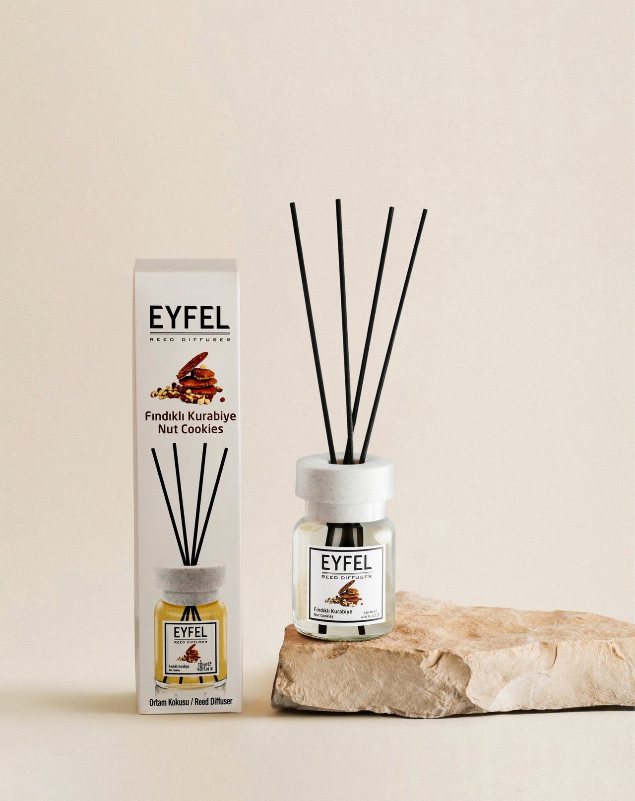 Eyfel 120ml Reed Diffuser – Nut Cookies