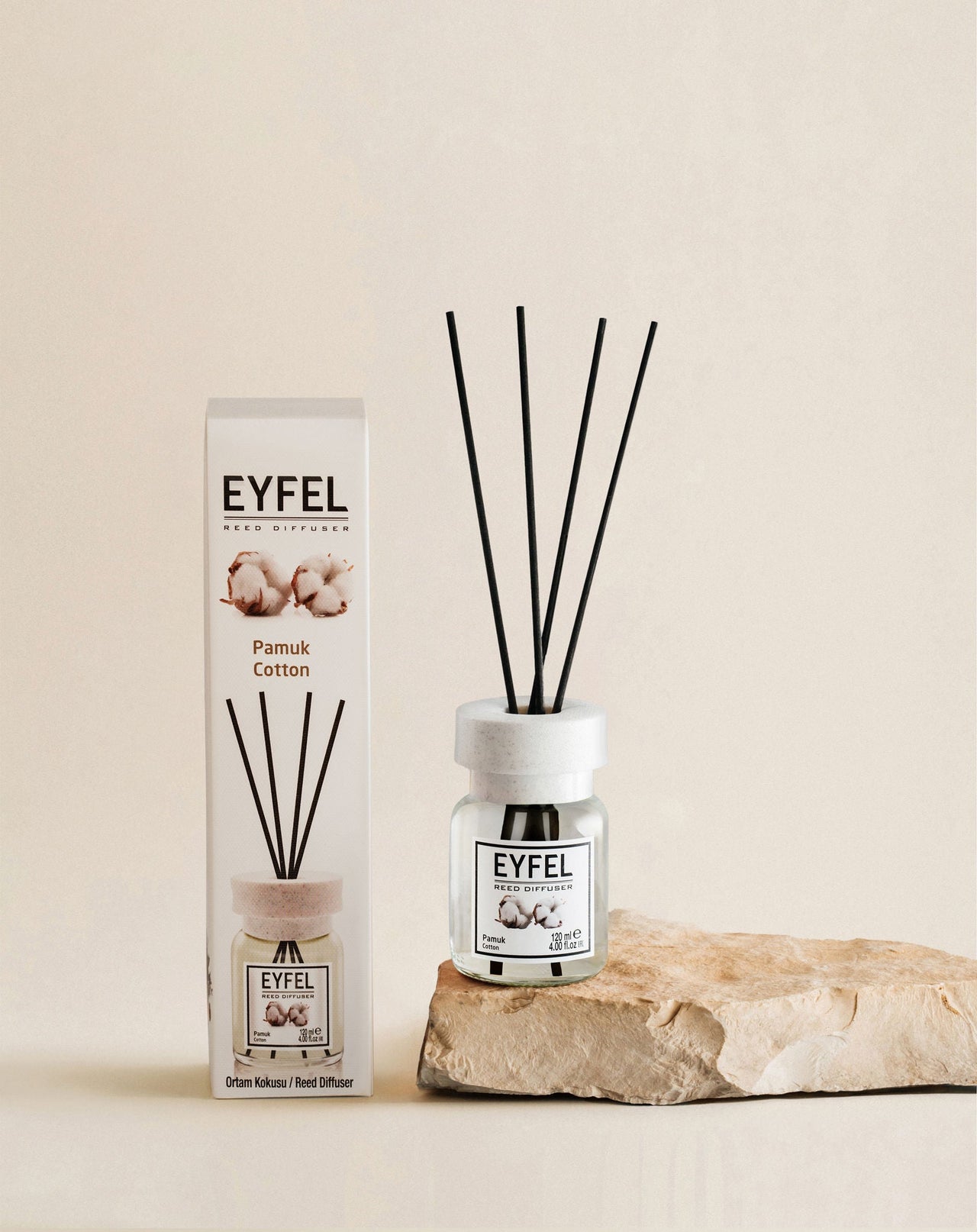 Eyfel 120ml Reed Diffuser – Cotton