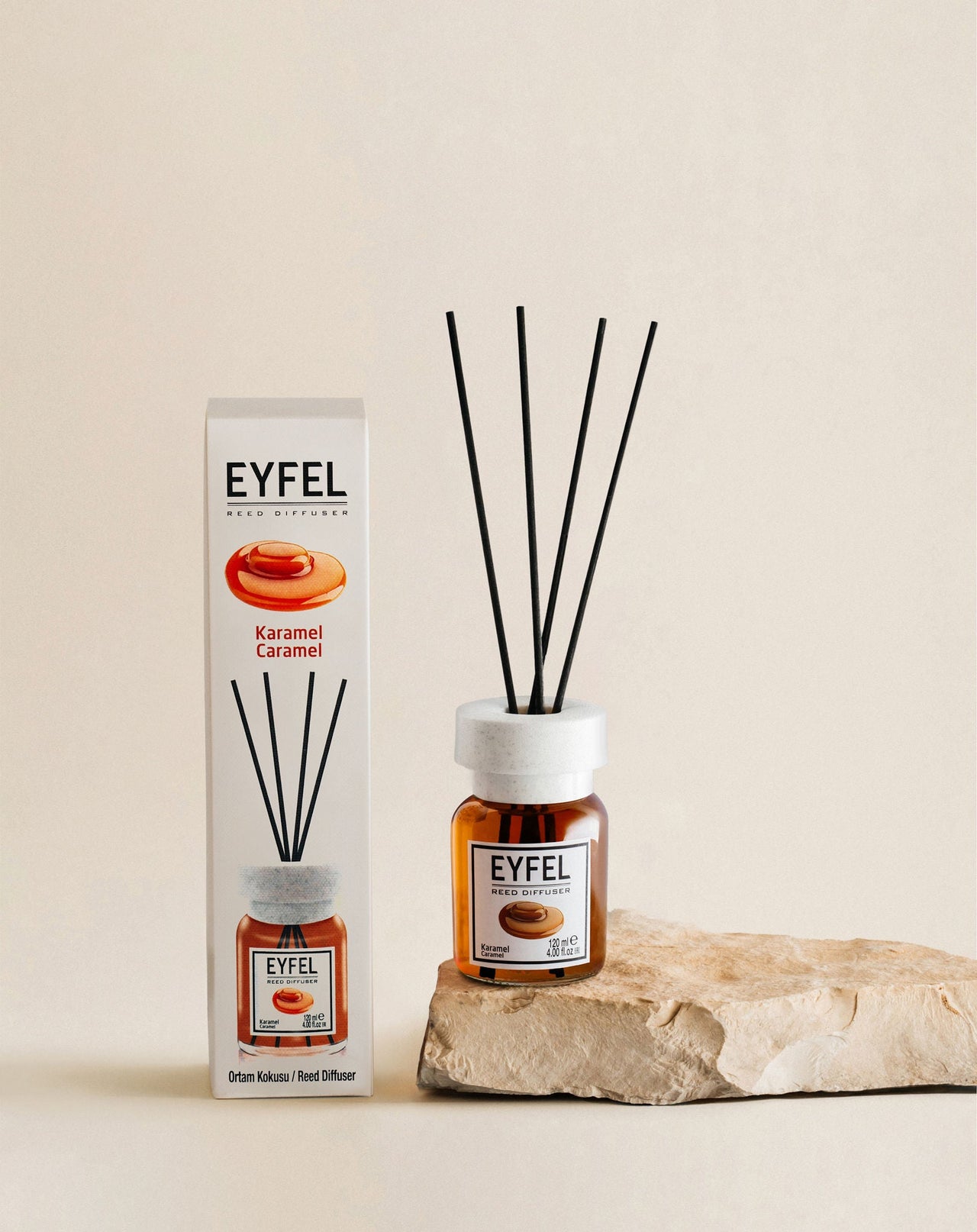 Eyfel 120ml Reed Diffuser – Caramel